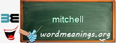 WordMeaning blackboard for mitchell